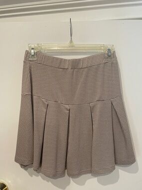URBAN Romantics Taupe Gingham Circle Skirt